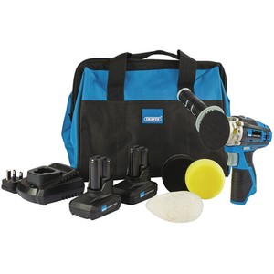 Draper Storm Force 10.8V Power Interchange Mini Polisher Kit - Blue/Black by Draper