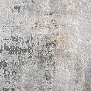 Silver Grey Metallic Distressed Abstract Living Area Rug by The Rug House