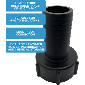 IBC S60x6 (2 inch) Female to (2 inch) Hose Tail by DNA PACKAGING LTD