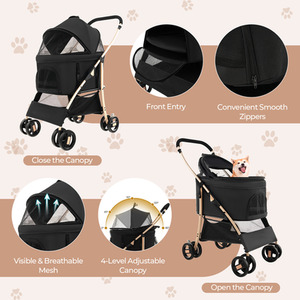 Foldable Pet Stroller by Costway