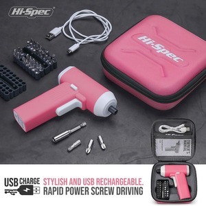 Electric Screwdriver Set 3.6V Rechargeable - Black