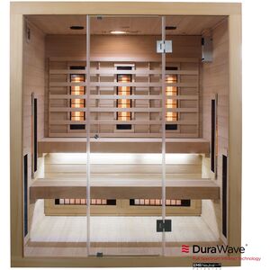 6 Person Indoor Full Spectrum Infrared Sauna EMR Neutral - Brown by SaunaMed