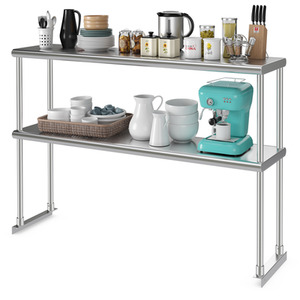 122CM Kitchen Overshelf for Tabletop - Silver by Costway