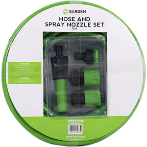 Garden Hose and Spray Nozzle Set by My Garden
