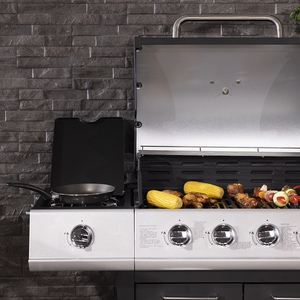5 Burner Premium Gas BBQ - Black by Charles Bentley