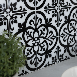 Avignon 3D Epoxy Tile Stickers - Black & White by In Home