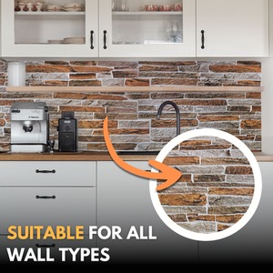 3D Wall Panels (96x48 cm) PVC Cladding Panel Mix Sandstone Effect by NOVECRAFTO