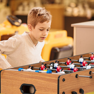 Foldable Football Table Soccer Game - Brown by Costway