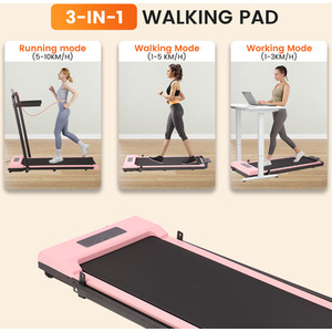 2 in 1 Foldable Home Fitness Walking Running Treadmill