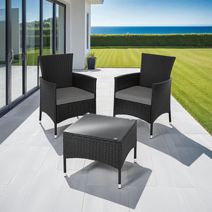 Rattan Garden Furniture Set Lucerne Two Sets Of Cushion Covers by tectake