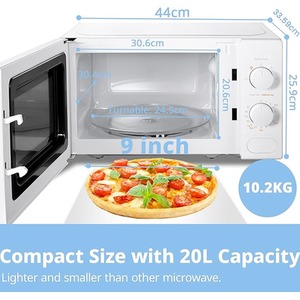 700W 20L Countertop Microwave Oven with Dual Knob by Comfee
