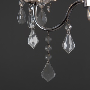 Varuna IP44 Glass Droplet Bathroom Chandelier Pendant Ceiling Light - Chrome by ValueLights