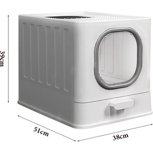 Kidkid Folding Enclosed Cat Litter Box with Scoop by Kidkid