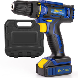 Cordless Drill Driver 18-20V Li-Ion Electric LED Light Screwdriver - Blue by Skotek