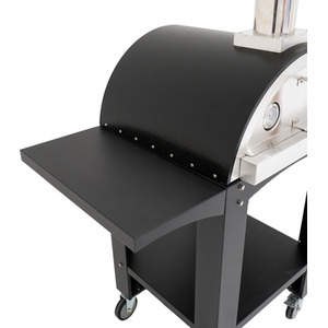 Free Standing Extra Large Pizza Oven with Prep Stations - Black by Fresh Grills