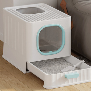 Kitty Litter Box Fully Enclosed Anti-Splashing by Livingandhome