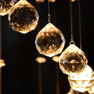 HOMCOM Crystal Chandelier Ceiling Light - Silver by HOMCOM