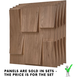 3D Wall Panels with Adhesive Included, Geometric Squares Design by NOVECRAFTO