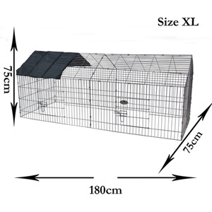 Metal Pet Run with Sunshade and Roof - Steel by Easipet
