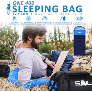 One' 400gsm Sleeping Bag - Blue by SAIL