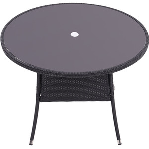 Rattan Dressing Garden Coffee Table - Black / 20.1kg by Livingandhome