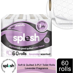 Lavender 3 Ply Soft Toilet Tissue Paper - Purple / 60 by Splesh