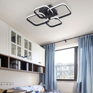 Multi-Square Chandelier Ceiling Light (Black Frame) - Black / 60W by Livingandhome