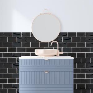 Glossy 3D Tile Stickers - Black / 40 by WALPLUS