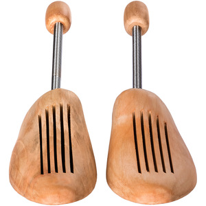 Spiral-Spring Shoe Stretcher 2 Pairs - Brown / 44-45 by tectake