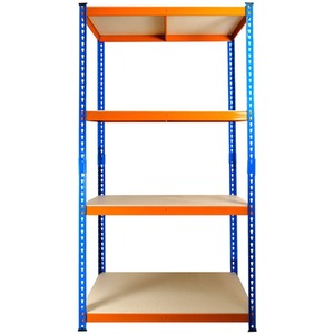 Extra Heavy Duty Racking Shelving 4 Levels - Blue & Orange / 45cm / 90cm by Trade Price Deals