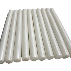 Pack of 10 Pearl White Shimmer Wax Sticks - White by Syntego