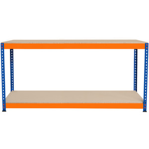Garage Workbench 1 2 or 3 Shelf Workstation 300kg - Orange / 90cm / 45cm / 180cm by Monster Shop
