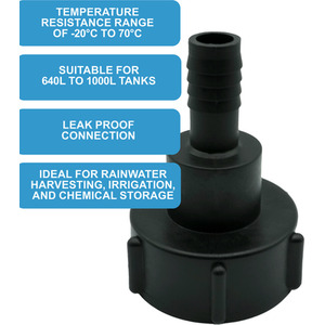 IBC S60x6 (2 inch) Female to (2 inch) Hose Tail by DNA PACKAGING LTD