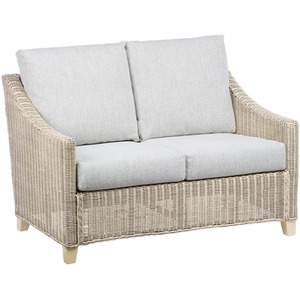 Dijon Rattan Conservatory 2 Seater Sofa in Pebble - Neutral by Desser