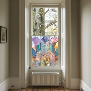 Petina Art Deco Stained Glass Privacy Window Film by Creative Printing Solutions
