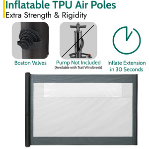 Inflatable Camping Windbreak - Grey / Single Extension ONLY by Trail