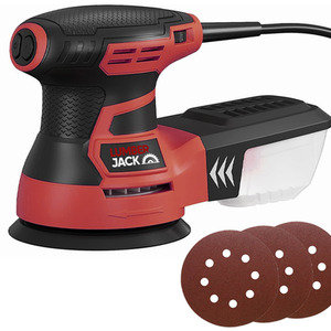 Lumberjack Orbital Sander For Wood Metal and Plastic - Red by Lumberjack