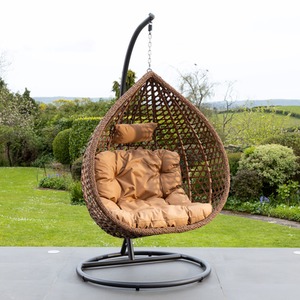 Henley Single Swing Egg Pod Chair - Brown - Brown by Artemis Home