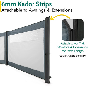 Inflatable Camping Windbreak - Grey / 3 Panel Windbreak by Trail