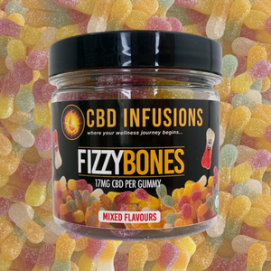CBD Infusions - Vegan Fizzy Bones (17mg CBD each) - Neutral by Whittlestons