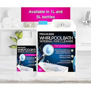 Whirlpool Bath Hot Tub Internal Pipe Cleaner - White by Pro-Kleen