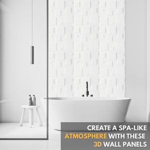 3D Wall Panels (50x50 cm) PVC Cladding Panel 3D Blocks Design by NOVECRAFTO