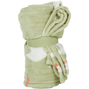 Spring Farm Animals Fleece Throw - Green by My Home