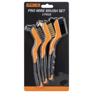 Saber Three Piece Pro Wire Brush Set by Saber