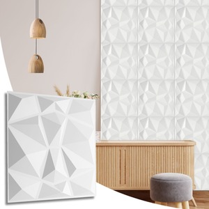 3D Wall Panels (50x50 cm) PVC Cladding Panel of Diamond Design by NOVECRAFTO