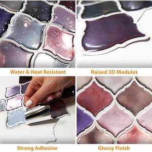 Walplus 3D Glossy Tile Stickers by WALPLUS