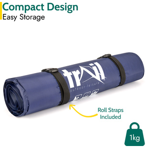 Single Self Inflate Mat with Pillow 2.5cm - Blue by Trail