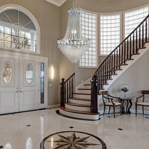 Louis Philipe 11 Light Chandelier Chrome Finish, E14 - Chrome