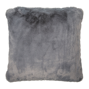 Rabbit Faux Fur Cushion - Grey / 45cm by Divante