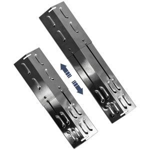 Adjustable Gas BBQ Flame Tamer Two Pack Stainless Steel - Steel by Charles Bentley